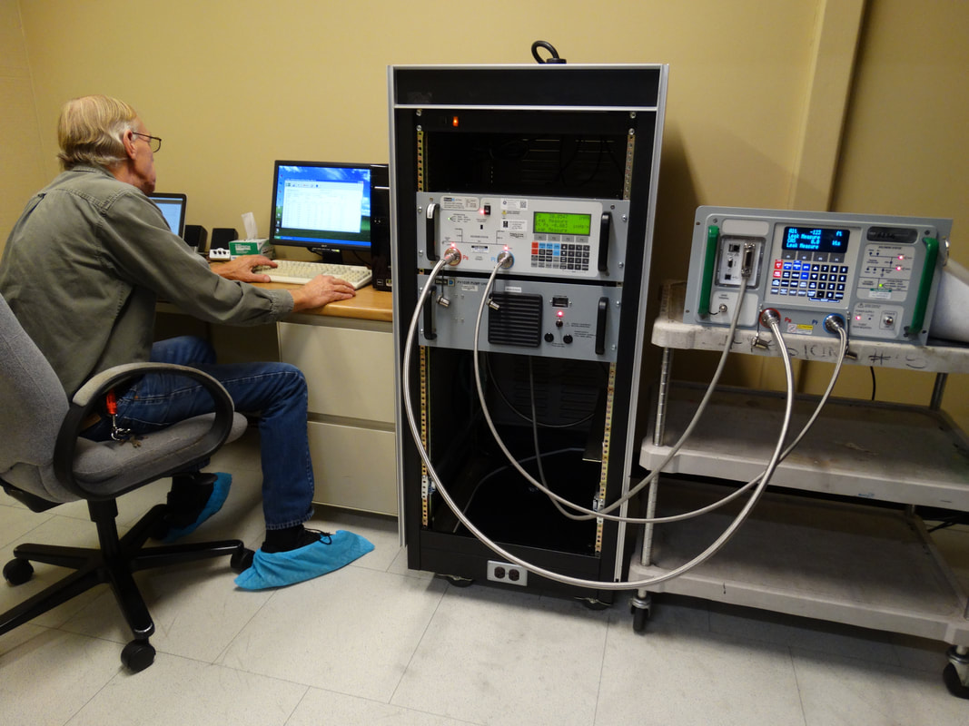 calibration lab testing on computer and air data test set