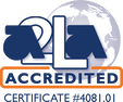 A2LA accredited certificate logo