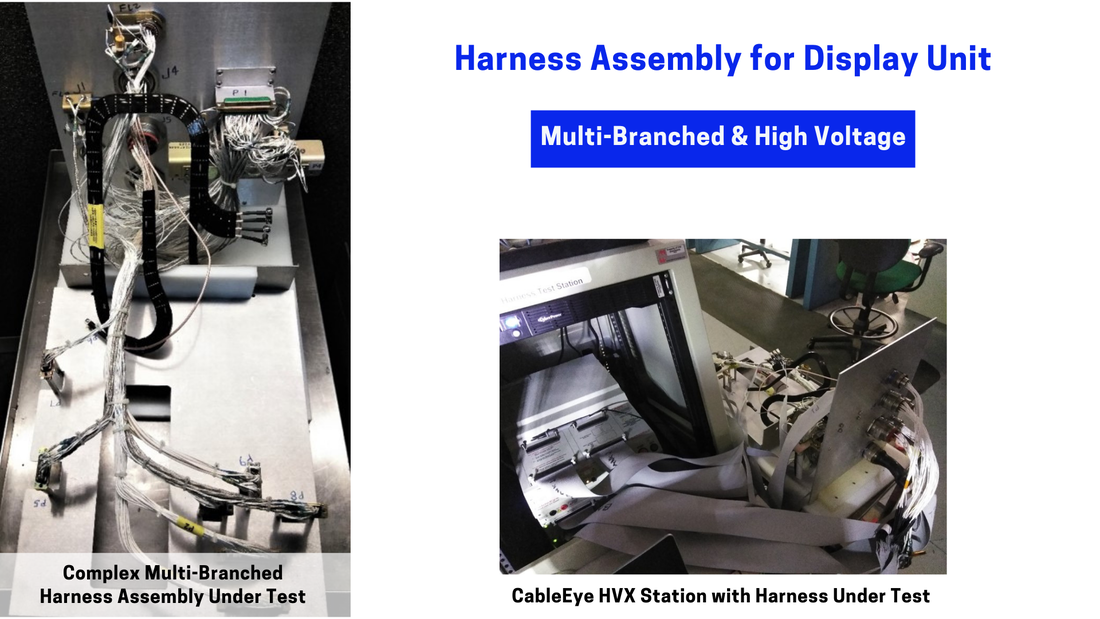 harness assembly for display unit multi branched and high voltage testing